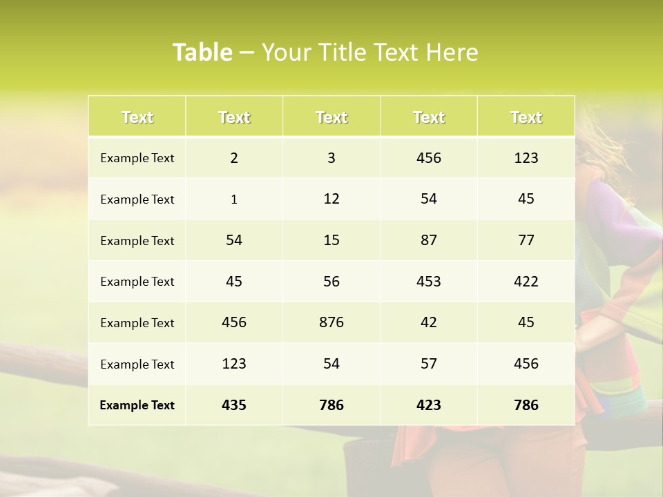 Girl Female Cute PowerPoint Template