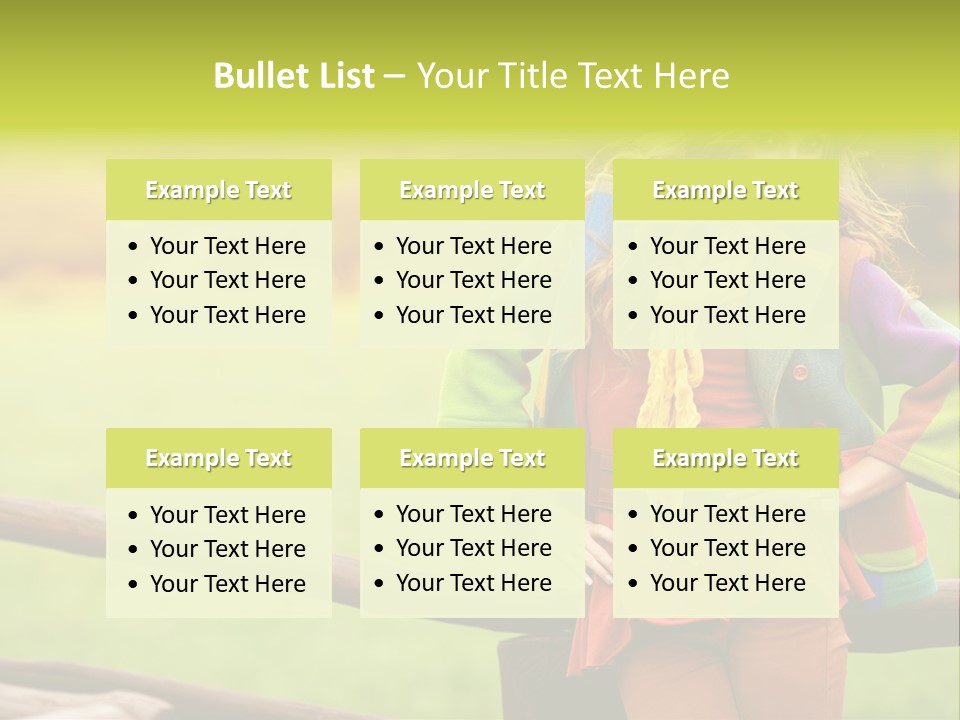 Girl Female Cute PowerPoint Template