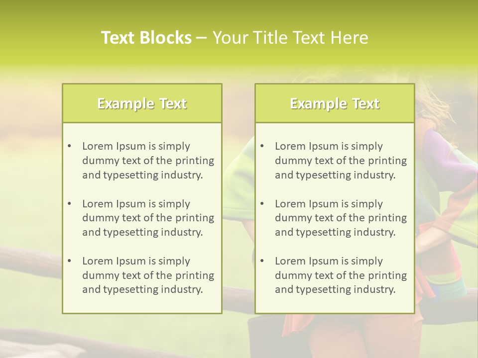 Girl Female Cute PowerPoint Template