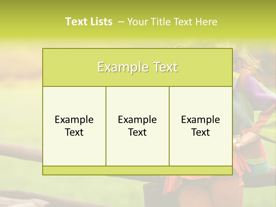 Girl Female Cute PowerPoint Template