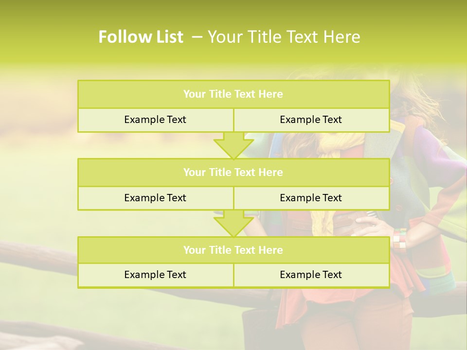 Girl Female Cute PowerPoint Template
