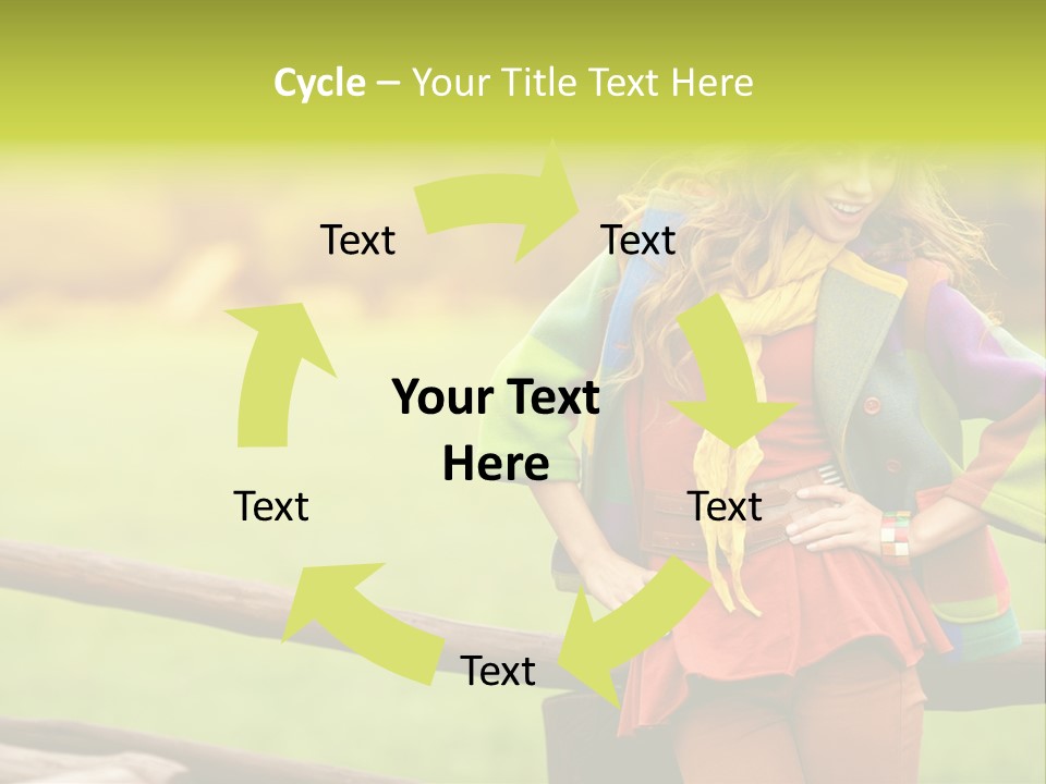 Girl Female Cute PowerPoint Template