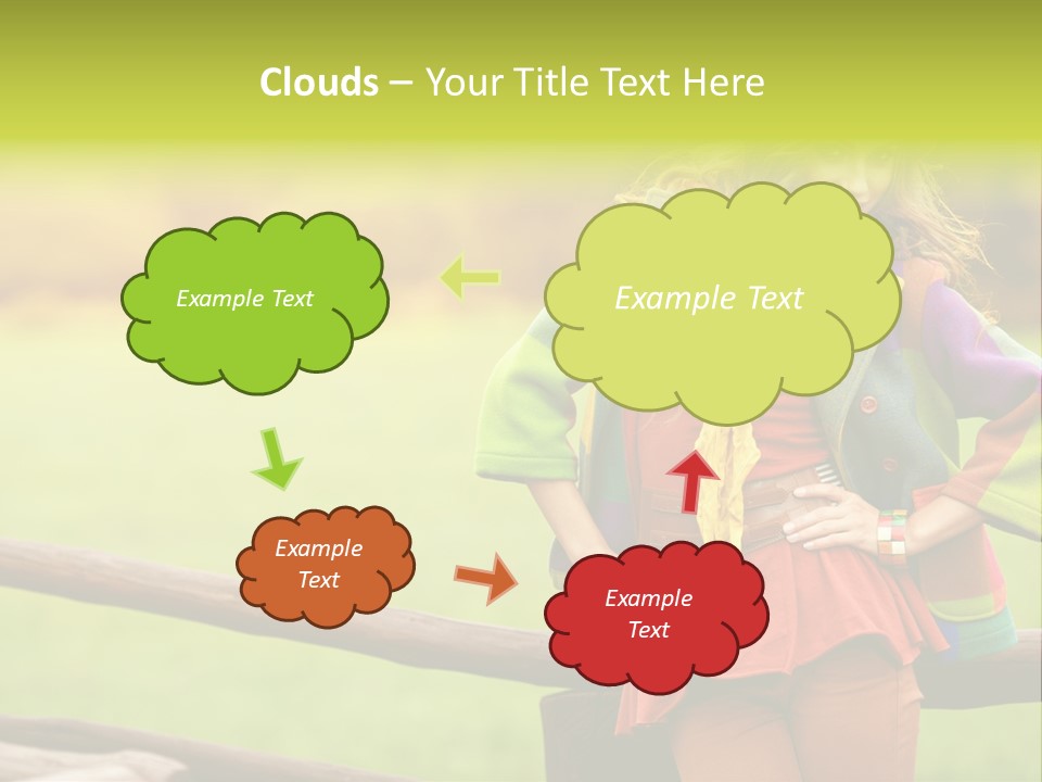 Girl Female Cute PowerPoint Template