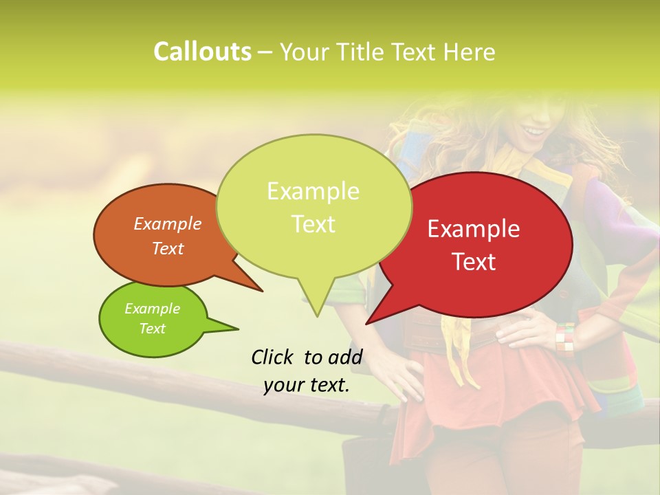 Girl Female Cute PowerPoint Template