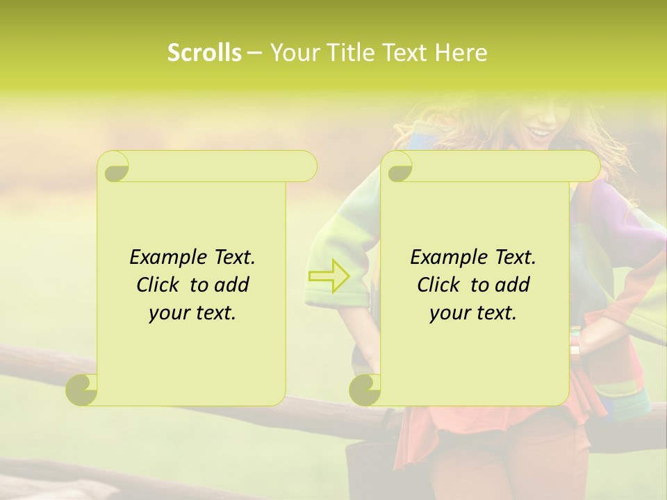 Girl Female Cute PowerPoint Template