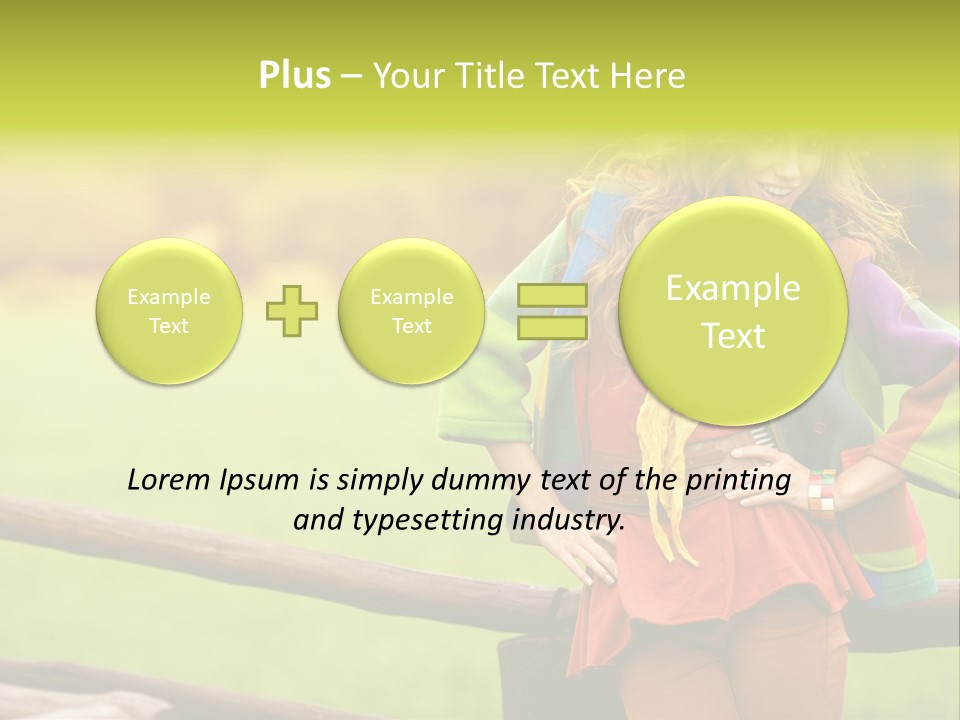 Girl Female Cute PowerPoint Template