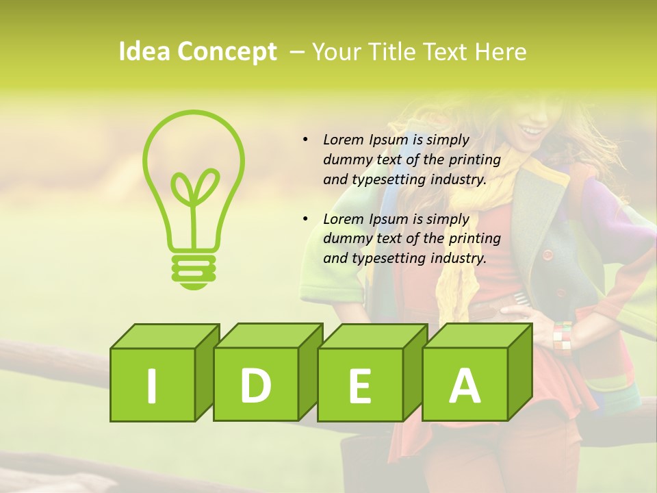 Girl Female Cute PowerPoint Template