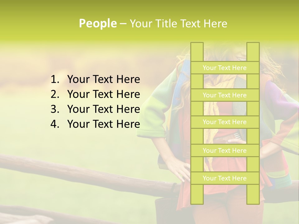 Girl Female Cute PowerPoint Template