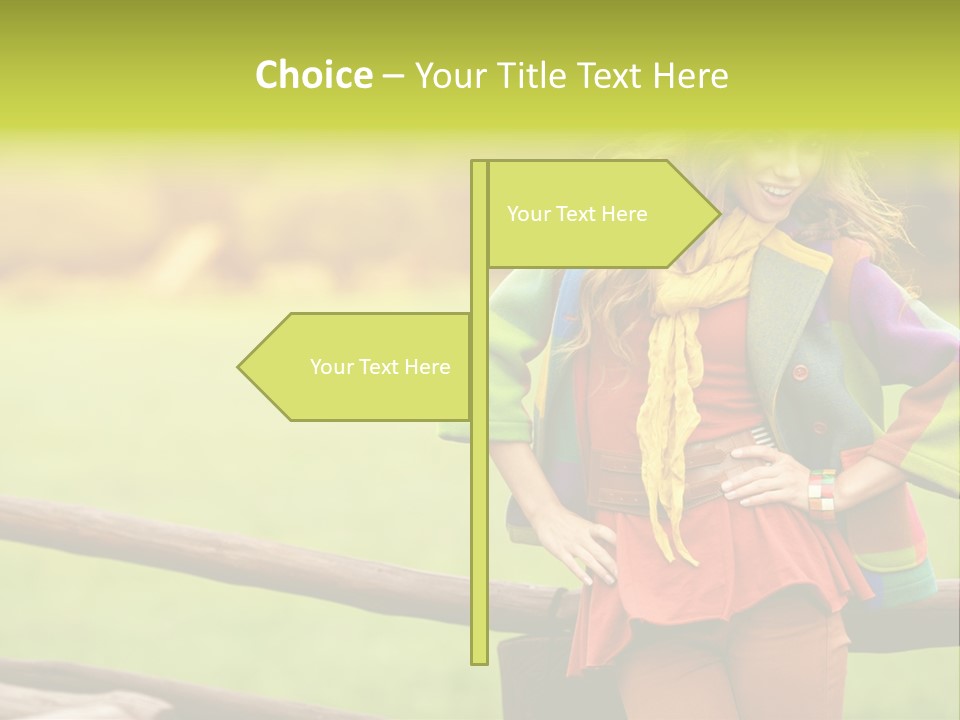 Girl Female Cute PowerPoint Template