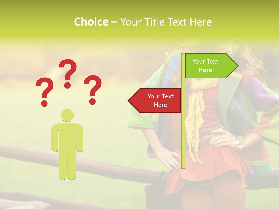 Girl Female Cute PowerPoint Template