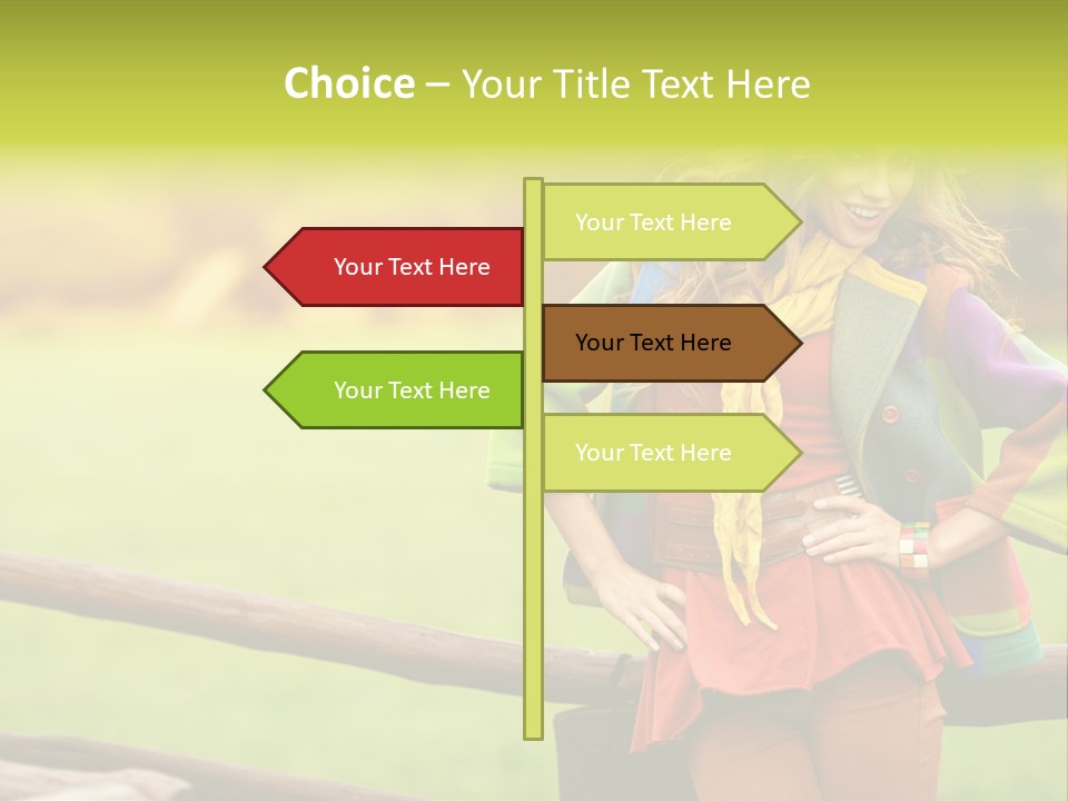 Girl Female Cute PowerPoint Template