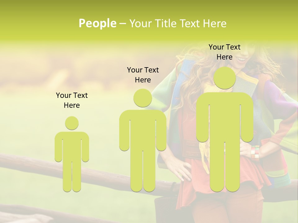 Girl Female Cute PowerPoint Template