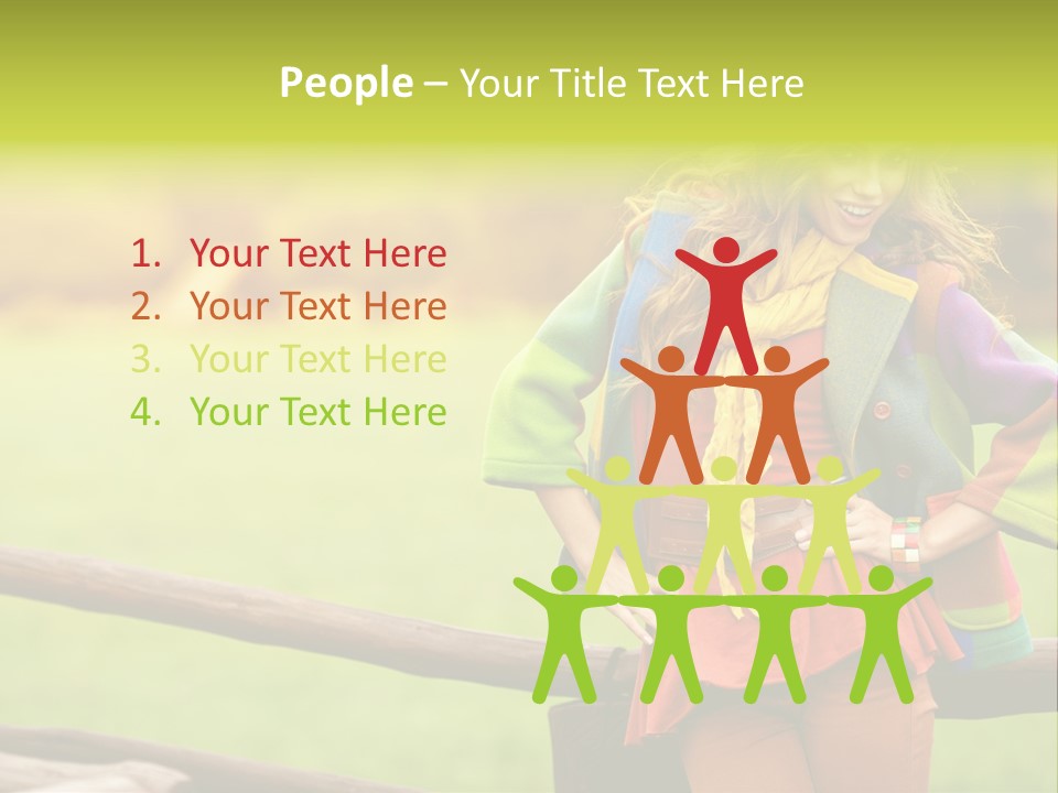 Girl Female Cute PowerPoint Template