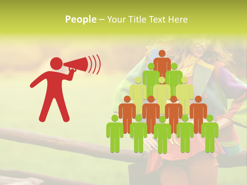 Girl Female Cute PowerPoint Template