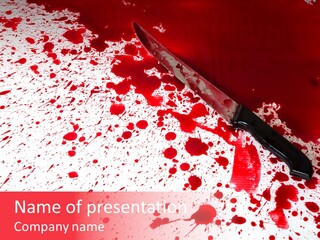 Psycho Blade Kill PowerPoint Template
