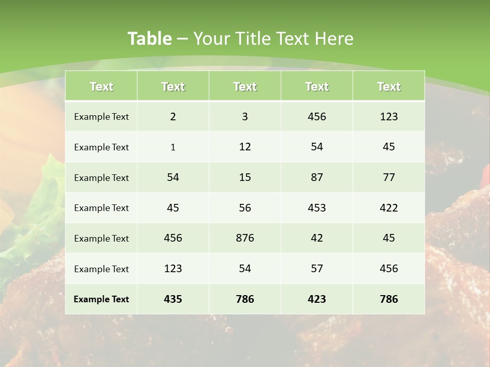 Dinner Chicken Dressing PowerPoint Template