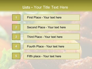 Fast Grilled Dish PowerPoint Template