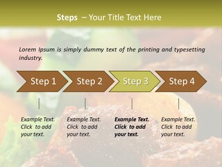 Fast Grilled Dish PowerPoint Template