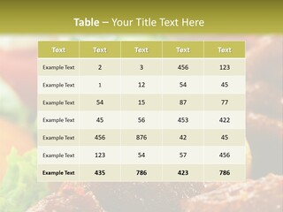 Fast Grilled Dish PowerPoint Template