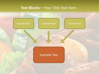 Fast Grilled Dish PowerPoint Template