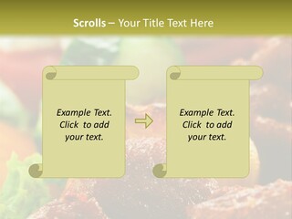 Fast Grilled Dish PowerPoint Template
