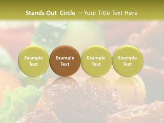 Fast Grilled Dish PowerPoint Template
