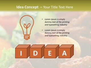 Fast Grilled Dish PowerPoint Template