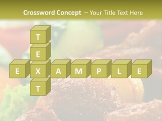 Fast Grilled Dish PowerPoint Template