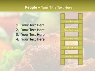 Fast Grilled Dish PowerPoint Template