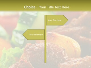 Fast Grilled Dish PowerPoint Template