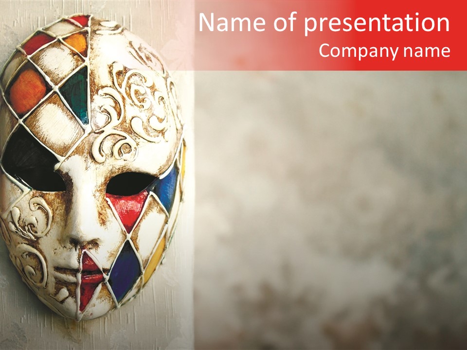 Stage Creativity Costume PowerPoint Template