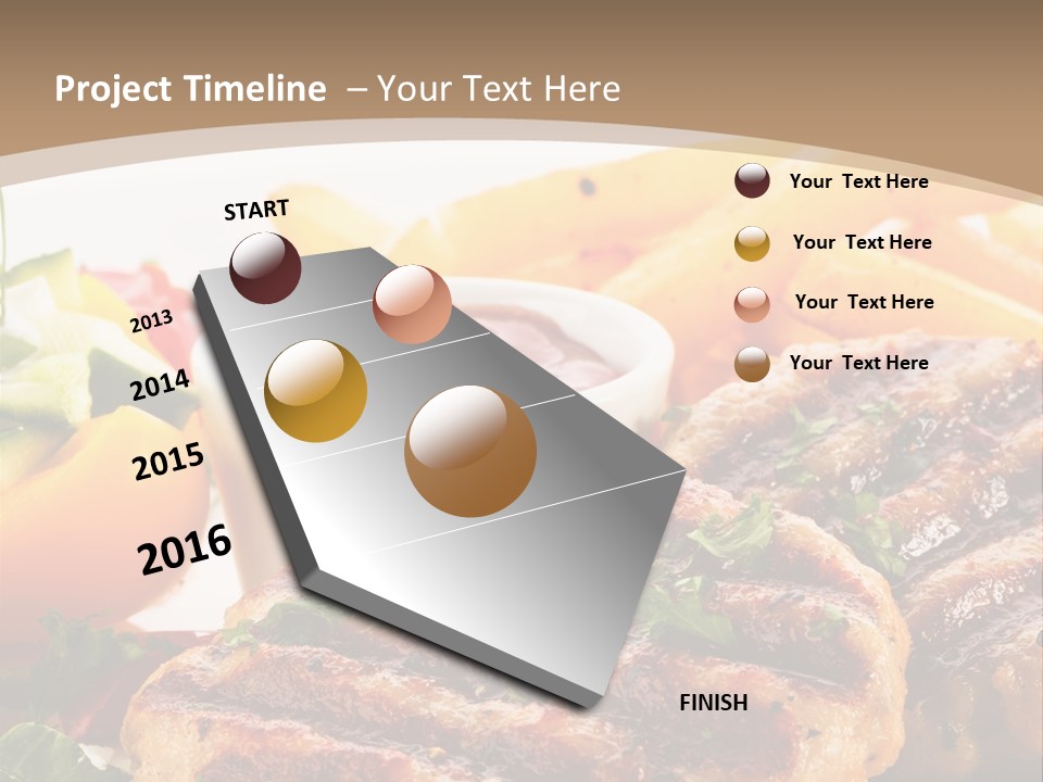 Lunch Beefsteak Sirloin PowerPoint Template