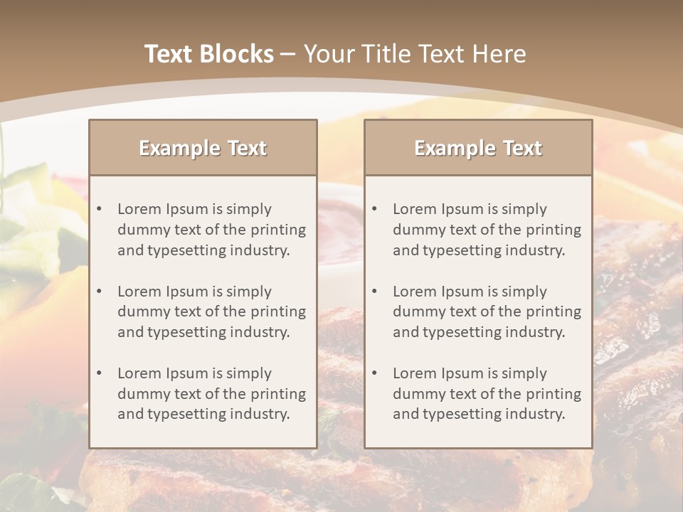 Lunch Beefsteak Sirloin PowerPoint Template