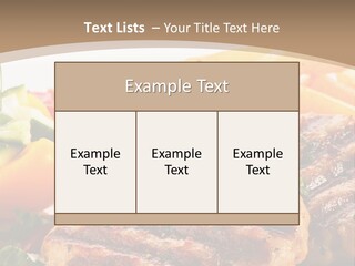 Lunch Beefsteak Sirloin PowerPoint Template