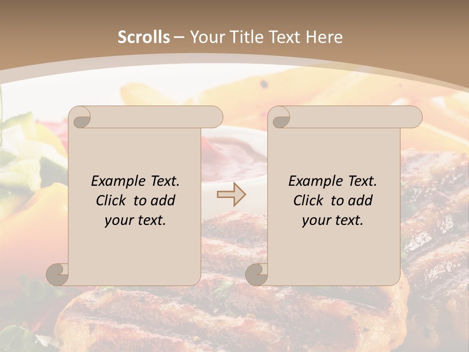 Lunch Beefsteak Sirloin PowerPoint Template