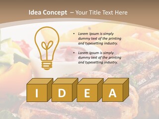Lunch Beefsteak Sirloin PowerPoint Template