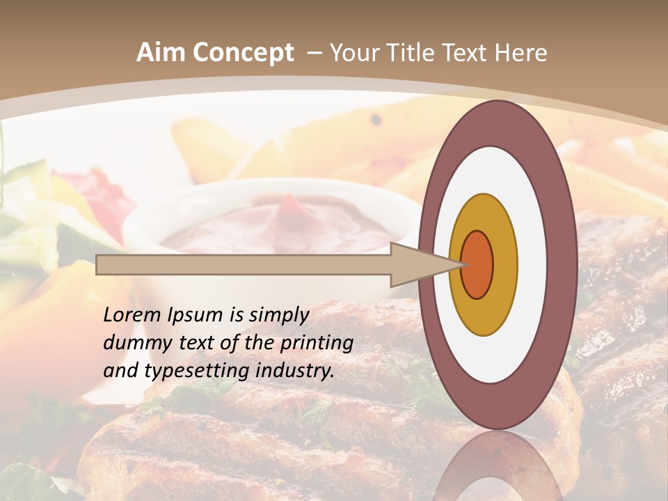 Lunch Beefsteak Sirloin PowerPoint Template