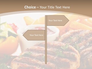 Lunch Beefsteak Sirloin PowerPoint Template