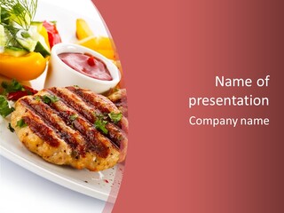 Dining Meat Vertical PowerPoint Template