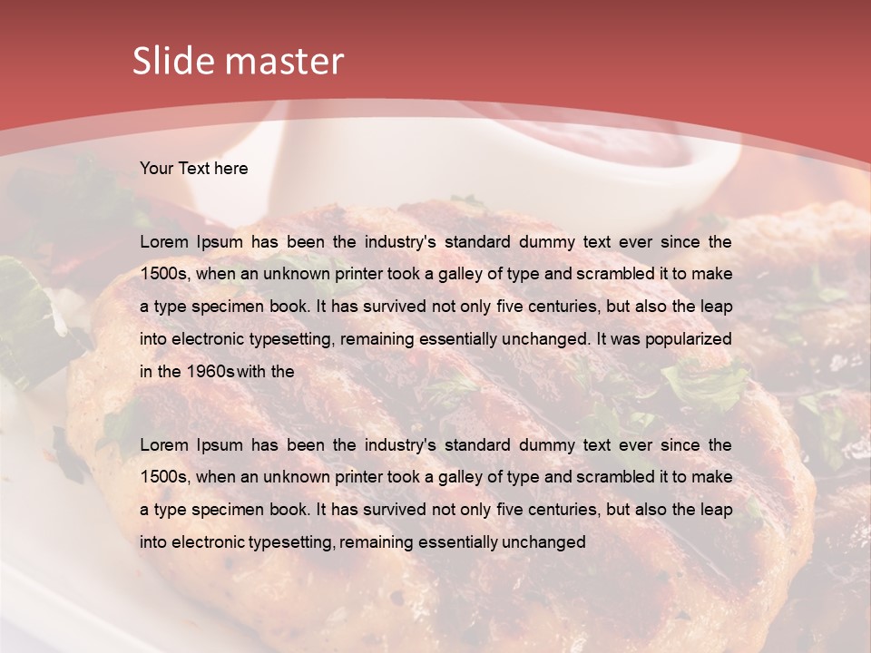 Dining Meat Vertical PowerPoint Template
