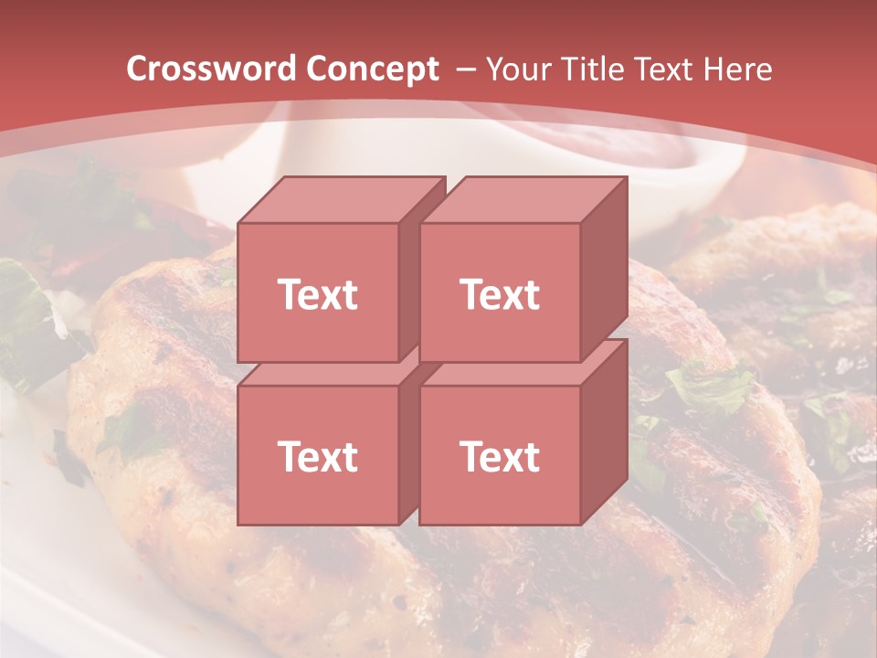 Dining Meat Vertical PowerPoint Template