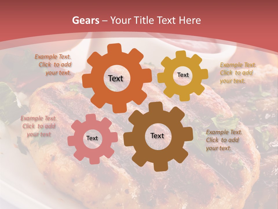 Dining Meat Vertical PowerPoint Template