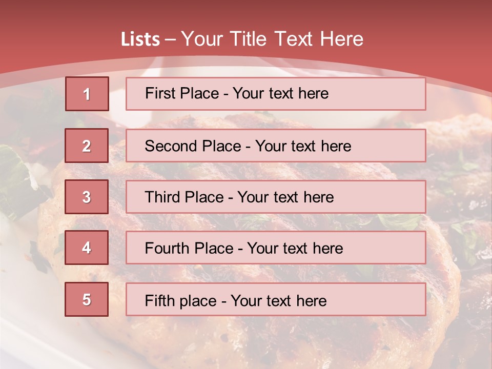 Dining Meat Vertical PowerPoint Template