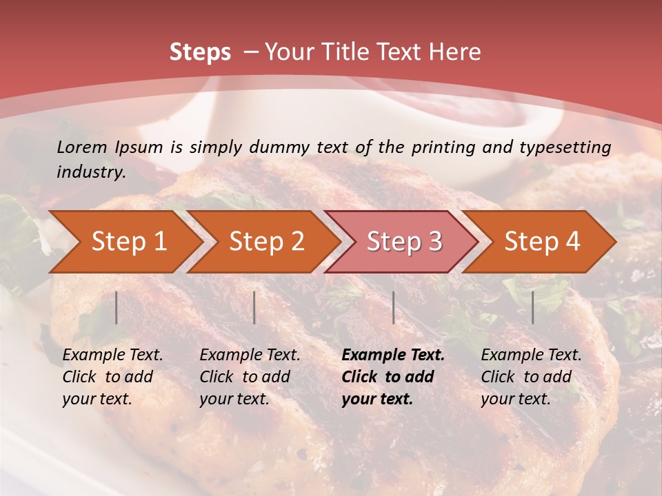 Dining Meat Vertical PowerPoint Template