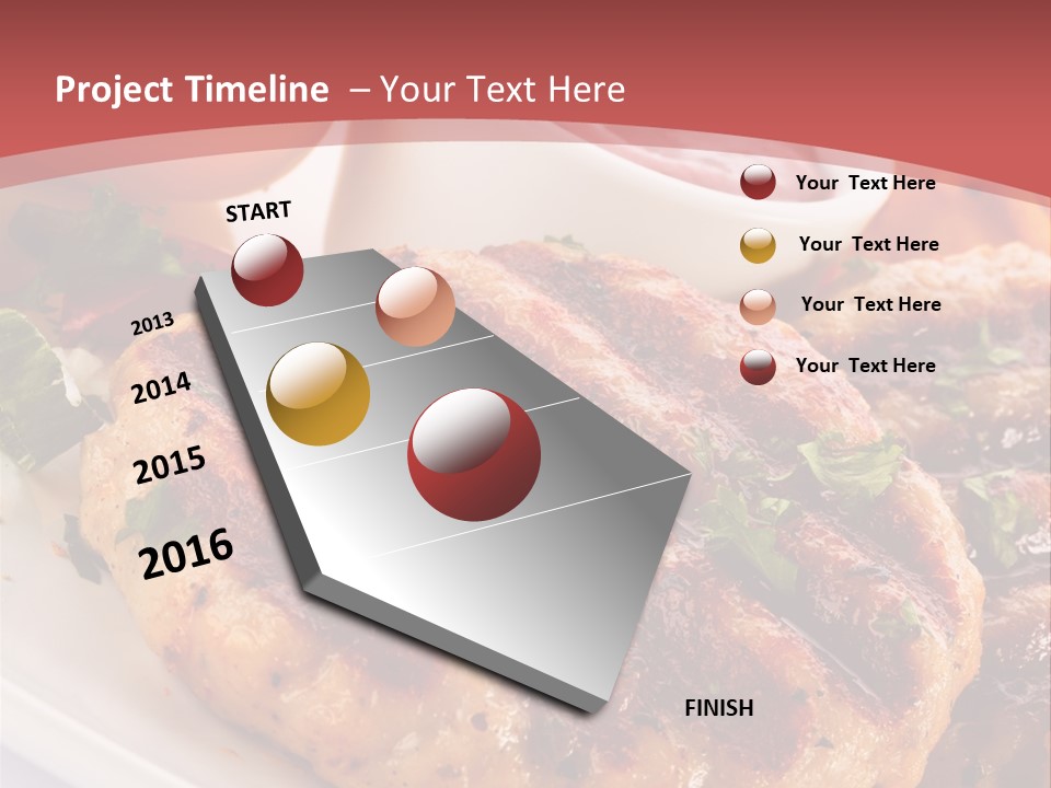 Dining Meat Vertical PowerPoint Template