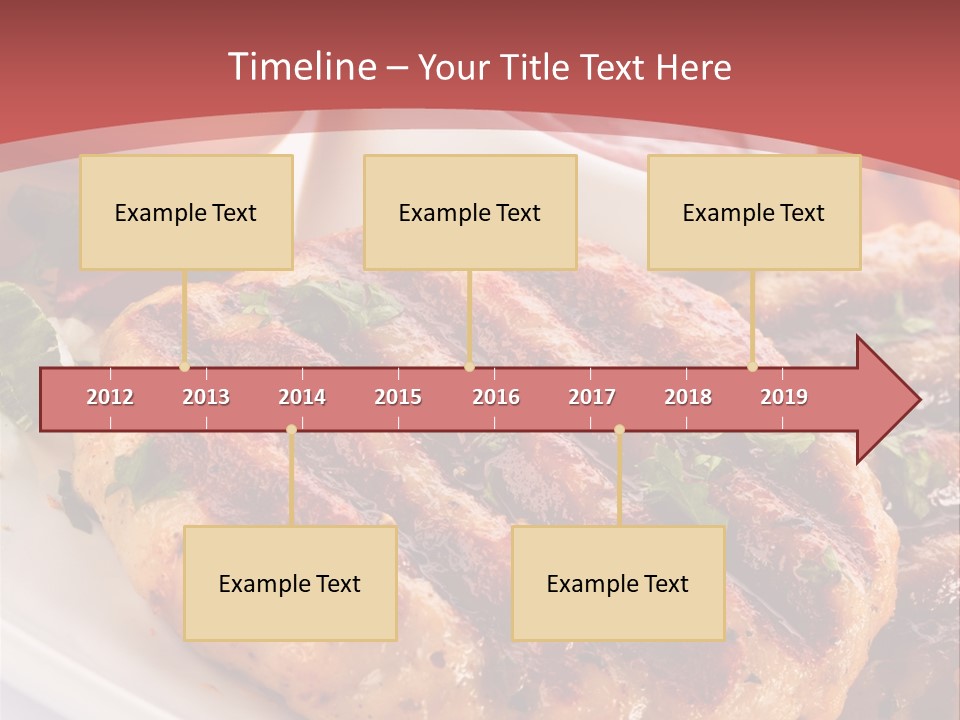 Dining Meat Vertical PowerPoint Template