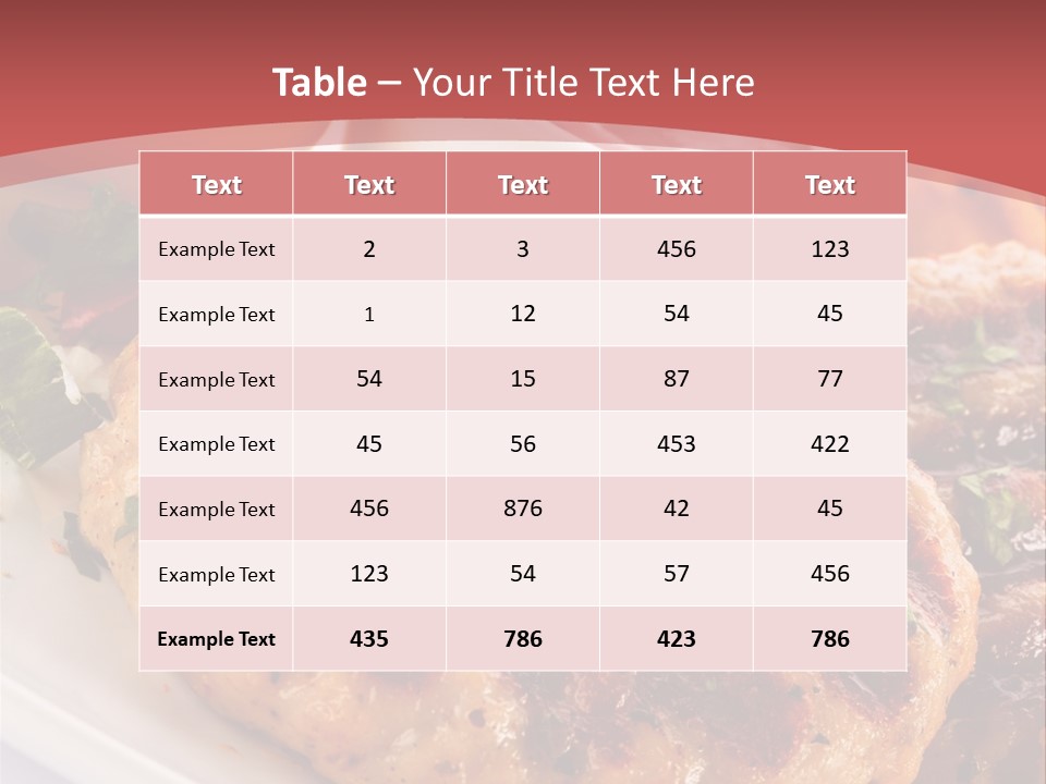 Dining Meat Vertical PowerPoint Template