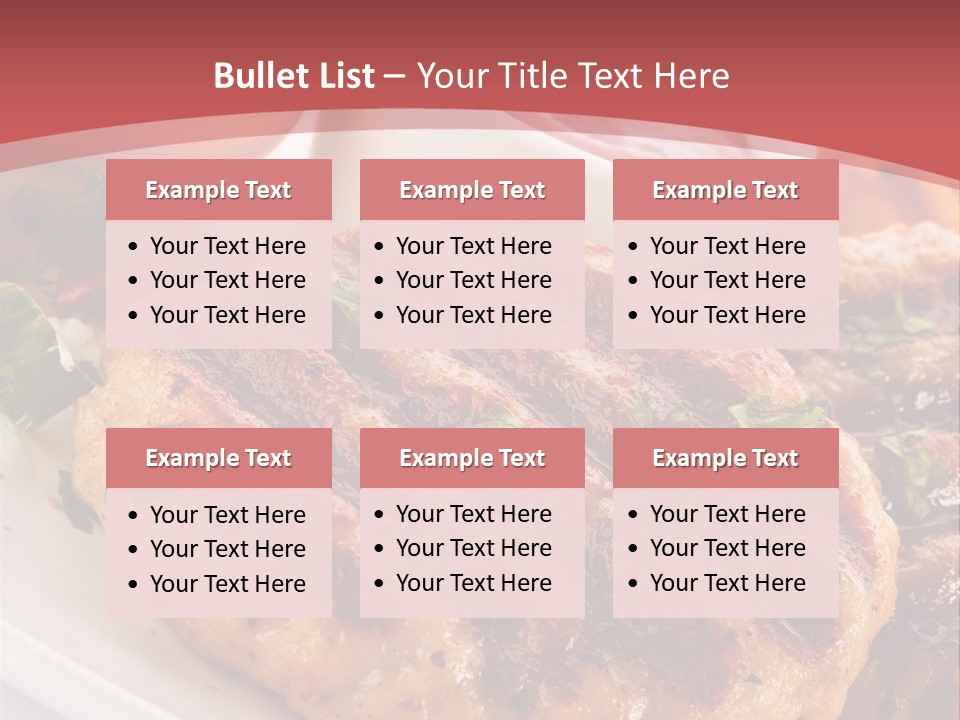 Dining Meat Vertical PowerPoint Template