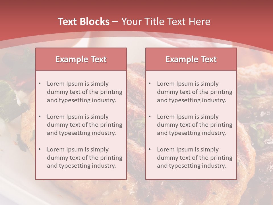 Dining Meat Vertical PowerPoint Template