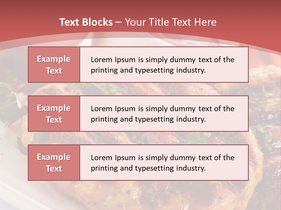Dining Meat Vertical PowerPoint Template